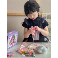 DIY Bộ đồ chơi dụng cụ may vá thủ công, cho bé kèm kim khâu và chỉ, bộ đồ chơi dụng cụ máy vá cho bé