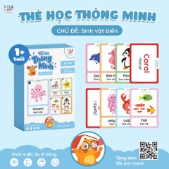 Thẻ học thông minh Mini Flashcard song ngữ Anh - Việt nhiều chủ đề Lalala baby