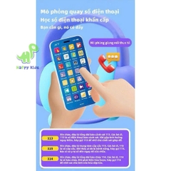 Đồ chơi hình điện thoại thông minh Tiếng Việt cho bé kèm nhạc âm thanh và kể chuyện, đồ chơi âm thanh dành cho bé