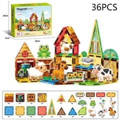 Đồ chơi xếp hình nam châm cầu vồng magnetic Tiles thông minh theo chủ đề, bộ đồ chơi giáo dục lắp ghép cho bé