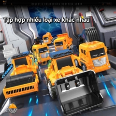 Đồ chơi Robot người máy, 6 xe kết hợp lại thành robot, lắp ráp kết hợp nam châm