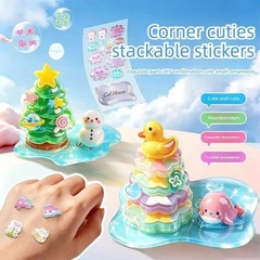 (SIZE TO) Sticker 3D Dán Dập Nổi Miếng Dán Chết Le Sáng Tạo Đồ Trang Trí Nhỏ Nhãn Dán Ba Chiều