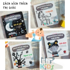 Sách kích thích thị giác - Đen trắng và màu sắc tương phản cho bé 0 -3 tuổi - Đinh Tị Books