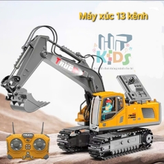 Xe Củ Coc Điều Khiển Từ Xa Sạc Pin LED Đa Chiều 680 Độ Gầu Kim Loại - Xe Ben Nông Nghiệp cho Bé