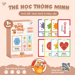 Thẻ học thông minh Mini Flashcard song ngữ Anh - Việt nhiều chủ đề Lalala baby