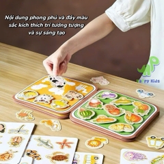 Đồ chơi tranh bóc dán, tô vẽ màu ma thuật bằng nước tái sử dụng được nhiều lần cho bé thảo sức sáng tạo