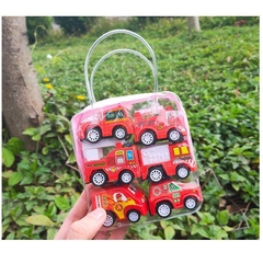 Túi 6 xe đồ chơi chạy cót mini bằng nhựa cho bé yêu.