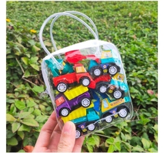 Túi 6 xe đồ chơi chạy cót mini bằng nhựa cho bé yêu.