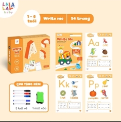 Bộ sách học chữ, số có thể vẽ và xóa được tặng kèm viết và bảng lau. Nhiều chủ đề cho bé lựa chọn