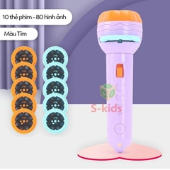 Đèn pin hình chiếu, 1 hộp 80 hình với nhiều chủ đề khác nhau dành cho bé trai và bé gái