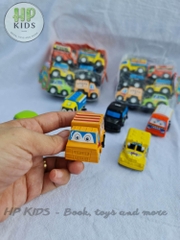 Túi 6 xe đồ chơi chạy cót mini bằng nhựa cho bé yêu.