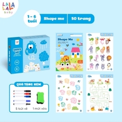 Bộ sách học chữ, số có thể vẽ và xóa được tặng kèm viết và bảng lau. Nhiều chủ đề cho bé lựa chọn