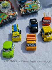 Túi 6 xe đồ chơi chạy cót mini bằng nhựa cho bé yêu.