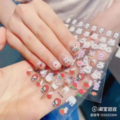 Sticker 3D dán móng , dán vở cho bé, nhiều hình nhiều chủ đề đáng yêu