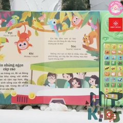 Sách Âm Thanh Phiên Bản Đặc Biệt với 30 Nút Bấm - Thế Giới Động Vật và Bé Học Nói - Đinh Tị Books