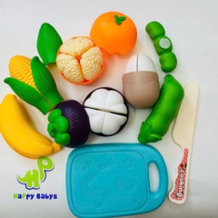 Bộ Đồ Chơi Cắt Trái Cây có khay đựng Bằng Nhựa An Toàn Cho Bé - Vừa Học Vừa Chơi Cực Vui
