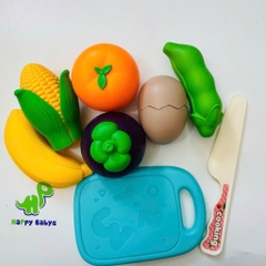 Bộ Đồ Chơi Cắt Trái Cây có khay đựng Bằng Nhựa An Toàn Cho Bé - Vừa Học Vừa Chơi Cực Vui