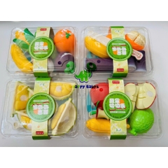 Bộ Đồ Chơi Cắt Trái Cây có khay đựng Bằng Nhựa An Toàn Cho Bé - Vừa Học Vừa Chơi Cực Vui