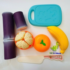 Bộ Đồ Chơi Cắt Trái Cây có khay đựng Bằng Nhựa An Toàn Cho Bé - Vừa Học Vừa Chơi Cực Vui