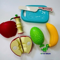 Bộ Đồ Chơi Cắt Trái Cây có khay đựng Bằng Nhựa An Toàn Cho Bé - Vừa Học Vừa Chơi Cực Vui