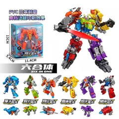 Robot biến hình kết hợp 6 mô hình thành một Robot lớn siêu hấp dẫn rèn luyện tay mắt và tư duy cho bé