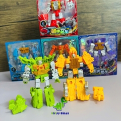 Robot biến hình kết hợp 6 mô hình thành một Robot lớn siêu hấp dẫn rèn luyện tay mắt và tư duy cho bé