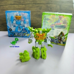 Robot biến hình kết hợp 6 mô hình thành một Robot lớn siêu hấp dẫn rèn luyện tay mắt và tư duy cho bé