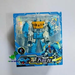 Robot biến hình kết hợp 6 mô hình thành một Robot lớn siêu hấp dẫn rèn luyện tay mắt và tư duy cho bé