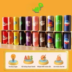 Đồ Chơi Ghép Màu Lon Nước Thông Minh Cho Bé - Color Matching Collision