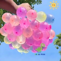 Bộ 111 quả bong bóng nước được lắp sẵn vào 3 chùm và có đầu nối với ống nước