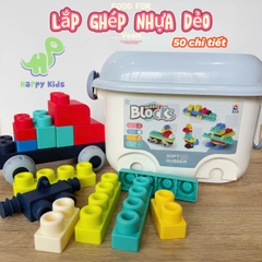 Đồ chơi lắp ráp size lớn cao su mềm cho bé