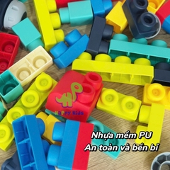 Đồ chơi lắp ráp size lớn cao su mềm cho bé