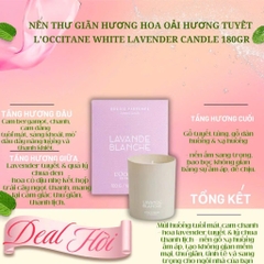 Nến Thơm L'Occitane White Lavender Blanche Candle 180g