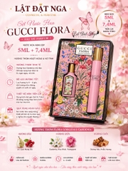 ( Móp )  Sét Nước Hoa GUCCI Flora : Nước Hoa Edp 5ml + 7,4ml