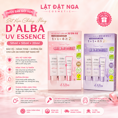 Sét Kem Chống Nắng D’Alba UV Essence : 50ml + 50ml + 20ml