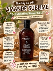 Mẫu Mới - Gel Tắm Tẩy Da Chết LOccitane Almond Sublime Shower 250ml - Hạnh Nhân