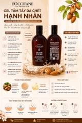 Mẫu Mới - Gel Tắm Tẩy Da Chết LOccitane Almond Sublime Shower 250ml - Hạnh Nhân