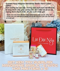 Sét Quà : Kem Tay Guerlain Aqua Allegoria Hand Cream 50ml + Nước hoa mini 7,5ml x2