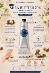 New - Kem Tay Bơ Đậu Mỡ Loccitane Shea Butter 20% Hand Cream 150ml Vỏ Trắng