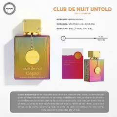 Nước Hoa Unisex Armaf Club De Nuit Untold EDP 105ml