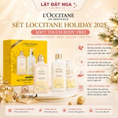 Sét Loccitane Holiday 2025 Soft Touch Body Trio: Shower Cream + Body Lotion + Kem tay