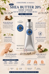 New - Kem Tay Bơ Đậu Mỡ Loccitane Shea Butter 20% Hand Cream 150ml Vỏ Trắng