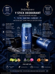 Lăn Khử Mùi Nước Hoa Nam YSL Y Stick Deodorant 75ML - Phong Độ, Lôi Cuốn