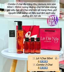 Tẩy Trang Shu Nâu x Combo 3 chai 50ml = Full Size 150ml ( Siêu Tiết Kiệm )