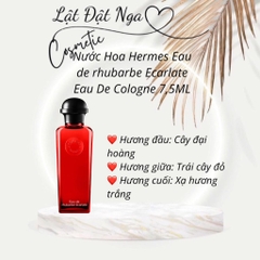 Nước Hoa Hermes Eau de rhubarbe Ecarlate Eau De Cologne 7,5ML