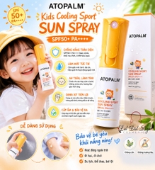 Xịt Chống Nắng Cho Bé ATOPALM Cooling Sport Sun Spray SPF50+ PA++++ 100ml