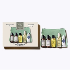 Set L'Occitane 6 Món: Gội + Xả + Tắm 75ml + Body Oil 40ml + Kem Tay 20% 30ml + Túi