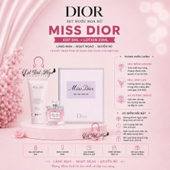 Set Nước Hoa Dior Mini 5ml/10ml + 20ml ( Lotion/Shower Gel/Serum )