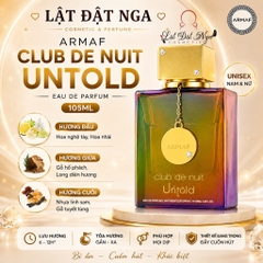Nước Hoa Unisex Armaf Club De Nuit Untold EDP 105ml