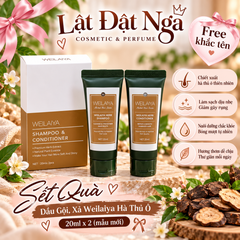 Sét Quà : Dầu Gội, Xả Weilaiya Hà Thủ Ô - 20ml x 2 ( mẫu mới )